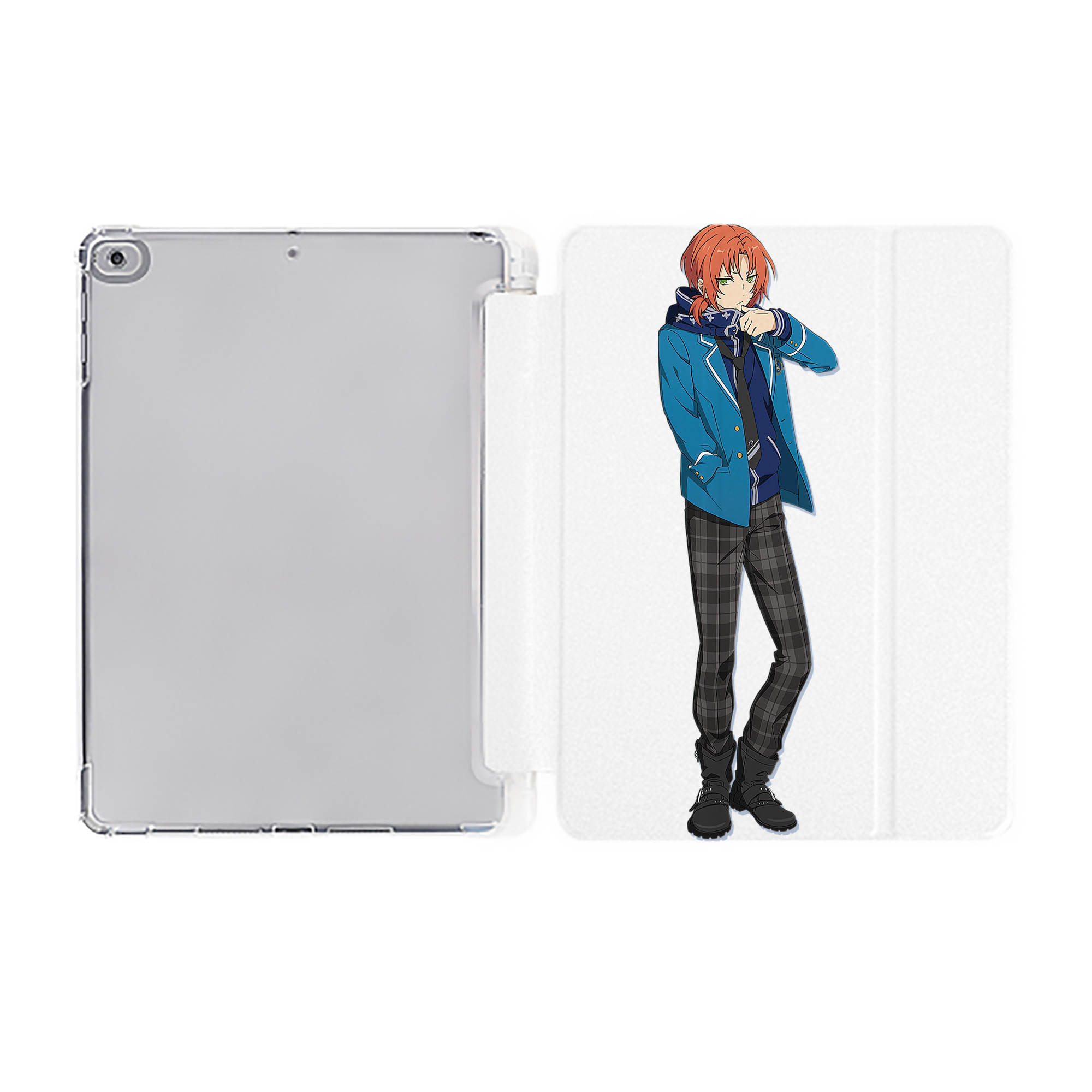 （画像用） あんさんぶるスターズ! Ensemble Stars IPad ケース ペン収納付き 三つ折りスタンド PUレザー×シリコン 対応機種9.5/10.5/10.9インチ